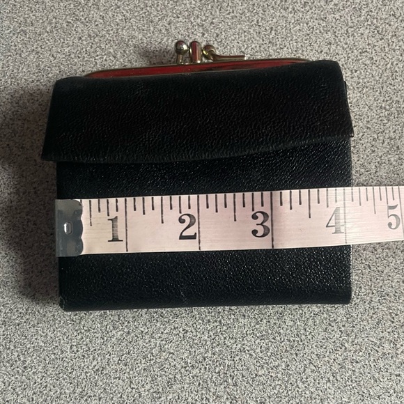 Vintage Black English Morocco Leather Change/Coin Wallet - Picture 11 of 13